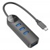 Конвертер хаб адаптер Borofone DH5 Erudite 4-in-1 - Type-C на 4 usb 3.0 с кабелем 20 см