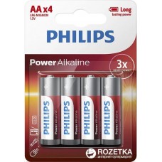 Аккумулятор Philips Power Alkaline LR6 - в блистере 4 штуки