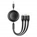 Кабель 3-in-1 Baseus Bright Mirror 2 Series Retractable USB to M+L+C 3.5A 1.1m (CAMJ010001)