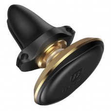 Авто-держатель Baseus Magnetic Air Vent Car Mount With Cable Clip (SUGX020015) черно-золотистый