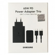 Зарядное устройство PD Samsung Trio 65 W - комплект с кабелем Type-C - Type-C