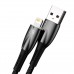 Кабель усиленный Baseus Glimmer USB to iPhone (Lightning) CADH000201 черный