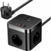 Удлинитель - зарядное Baseus PowerCombo Cube Power Strip 3AC+2U+2C 30W 1.5 метра черный