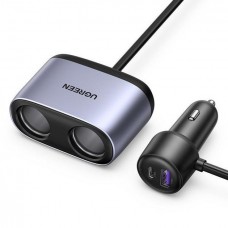 Разветвитель автомобильный UGREEN CD252 PD USB-A + USB-C 3.4 A (30886)