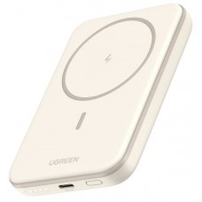 Аккумулятор портативный UGREEN PB560 5000mAh MIni Magnetic Wireless 15W бежевый
