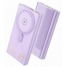Аккумулятор внешний магнитный HOCO Q22 Taurus 10000mAh MagSafe фиолетовый (6942007612166)