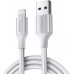 Кабель UGREEN US199 MFi - USB - Lightning металлические коннекторы 1 метр (60161)