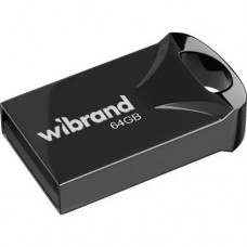 Флешка металлическая Wibrand Hawk 64 GB черная