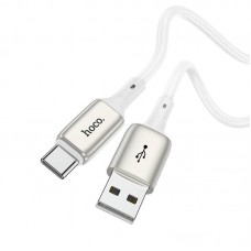 Кабель гибкий эластичный HOCO X66 Howdy USB - Type-C 1 метр белый
