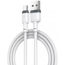 Кабель силиконовый Type-C - XO NB208 Liquid Silicone Data Cable 1m белый гибкий