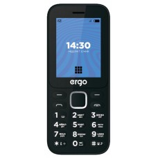 Телефон кнопочный ERGO E241 DS (2 сим карты) с камерой черный