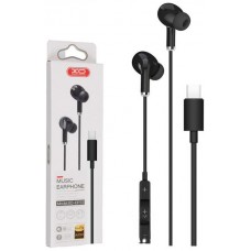 Проводные наушники XO EP23 music earphone Type-C штекер черные