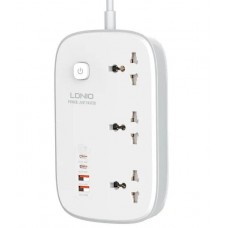 Удлинитель - сетевой фильтр Profit SC3416 65W 3 розетки + 4 порта 2Type-C+2USB 2 метра