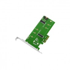 Плата - адаптер контроллер Maiwo KT015 PCI-E 4x для SSD M.2 (ключ M NVMe) + SSD M.2 (ключ B SATA3)