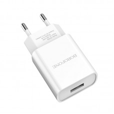 Зарядное устройство BOROFONE BA20A Sharp 1 USB 2.1A блок питания белый