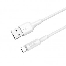 Кабель Hoco X25 Soarer USB - type-C 1 метр усиленные коннекторы белый