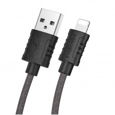 Кабель Borofone BX52 Airy - USB на Lightning - оплетка силиконовая пена черный