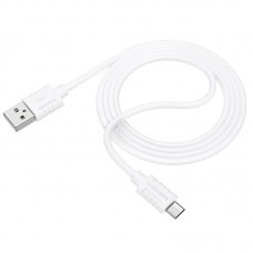 Кабель эластичный силиконовый Borofone BX52 Airy - USB на micro-USB белый