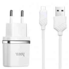Зарядное устройство Hoco C12 набор с кабелем micro 2 USB порта