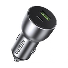 Зарядный адаптер для авто UGREEN CD213 2 порта C + U 52.5W серый