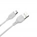 Кабель эластичный XO NB103 USB - Lightning 1 метр Белый