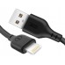 Кабель эластичный XO NB103 USB - Lightning 2 метра черный