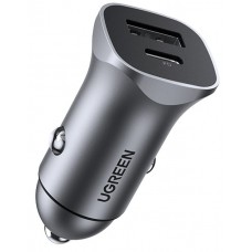 Авто зарядное Ugreen CD130 20W 2 порта USB + Type-C (30780) адаптер быстрой зарядки