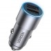 Автомобильный адаптер - зарядное Ugreen CD130 24W 2 порта USB-A (50592) алюминиевый