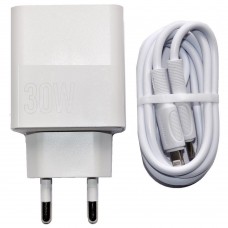 Сетевое зарядное устройство Borofone BA75A Powerfull блок и кабель Type-C to Lightning