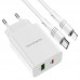 Сетевое зарядное устройство Borofone BA56A Lavida блок и кабель Type-C to Lightning
