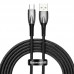 Кабель Baseus Glimmer Series USB - Type-C 100W 6A 1 метр черный CADH000401