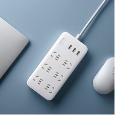 Сетевой фильтр удлинитель Xiaomi Mi Power Strip 6 розеток + 3 юсб порта CXB6-1QM китайские розетки