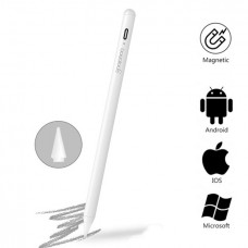 Стилус универсальный Goojodoq Active Magnetic 3 Gen Android iPhone (iPad до 2017) Type-C 1.2mm белый