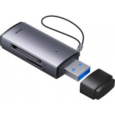 Карт-ридер - считыватель карт памяти Baseus Lite Series USB-A to SD/TF Card Reader WKQX060013