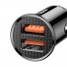 Авто зарядное - адаптер в машину 2 порта Baseus Circular Plastic 2*USB-A 30W CCYD-A01