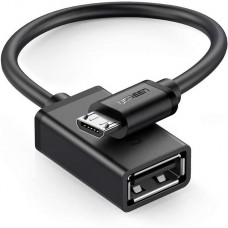 Кабель - адаптер UGREEN US133 MicroUSB Male - USB-A Female + OTG черный (10396)