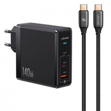 Зарядное устройство - адаптер питания USAMS T52 US-UM Fast Charger Kit GaN US-CC168 140W