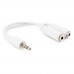 Переходник адаптер Cablexpert CCA-415W Mini-Jack 3.5 папа - 2 * Mini-Jack 3.5 мама