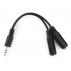Переходник адаптер Cablexpert CCA-415-0.1M Mini-Jack 3.5mm - 2 * Mini-Jack 3.5mm черный