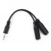 Переходник адаптер Cablexpert CCA-415-0.1M Mini-Jack 3.5mm - 2 * Mini-Jack 3.5mm черный