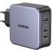 Зарядный комплект - блок и кабель 3 порта USB (2хUSB-C+USB-A) Ugreen CD289 140W Gan (90549)