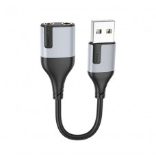 Адаптер - внешняя звуковая карта BOROFONE BV19 Creator переходник USB to 3.5mm