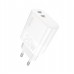 Зарядный адаптер - блок на 2 выхода WUW-C193 PD20W+PD20W Charger USB C + USB C white