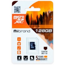 Карта памяти Mibrand MicroSDXC 128GB UHS-I U3 (Class 10) (сама карта)