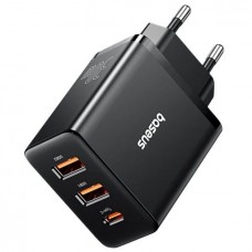 Зарядное устройство - адаптер питания на 3 порта - Baseus Cube Fast Charger 2U+C 30W черное