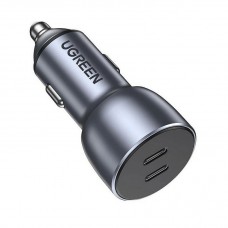 Автомобильный адаптер - зарядное устройство быстрое Ugreen CD213 2*USB-C 40W (70594)