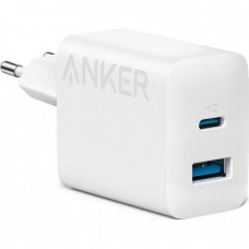 Зарядное устройство ANKER PowerPort 312 PowerIQ 2 выхода Type-C + USB белое