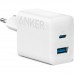 Зарядное устройство ANKER PowerPort 312 PowerIQ 2 выхода Type-C + USB белое