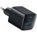 Блок питания - зарядное устройство ANKER PowerPort 323 PowerIQ 2 порта Type-C черное