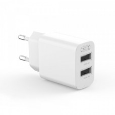 Зарядное устройство XO L109 на 2 Usb порта универсальный адаптер питания белый